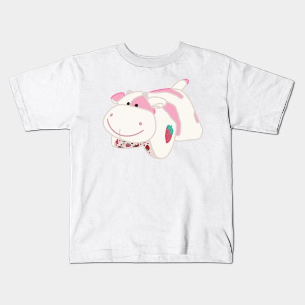 Strawberry cow Kids T-Shirt by herry.le